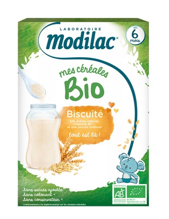 Cereales Farines Modilac Cereales Bio Biscuite 250g