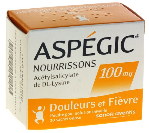 Anti Douleur Mal De Tete Aspegic 100mg Nourrissons Sachets Dose