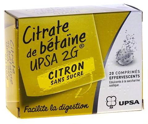 Digestion Ballonnements Citrate De Betaine Upsa Citron Sans Sucre