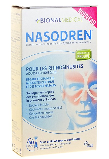 Nettoyants Rhume : Nasodren Rhino-Sinusites Spray Nasal Nettoyants Rhume : Nasodren Rhino-Sinusites Spray Nasal