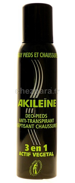 Anti-Transpirants : Akileine Spray Noir Pieds Chaussures 150ml