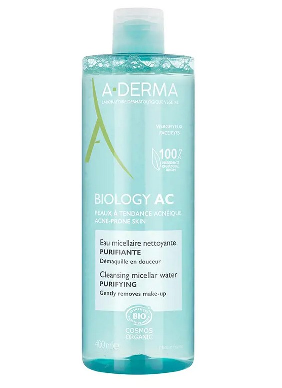Biology AC Gel moussant nettoyant purifiant bio A-derma - peau grasse à  tendance acnéique
