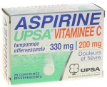Aspirine Upsa Vitamine C 330mg/200mg Comprimés Effervescents