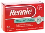 Rennie Menthe Verte Sans Sucre 96 Comprimés à Croquer