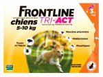 Frontline Tri-Act Chiens S 5-10kg Spot-on 3 Pipettes