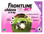 Frontline Tri-Act Chiens XS 2-5kg Spot-on 3 Pipettes
